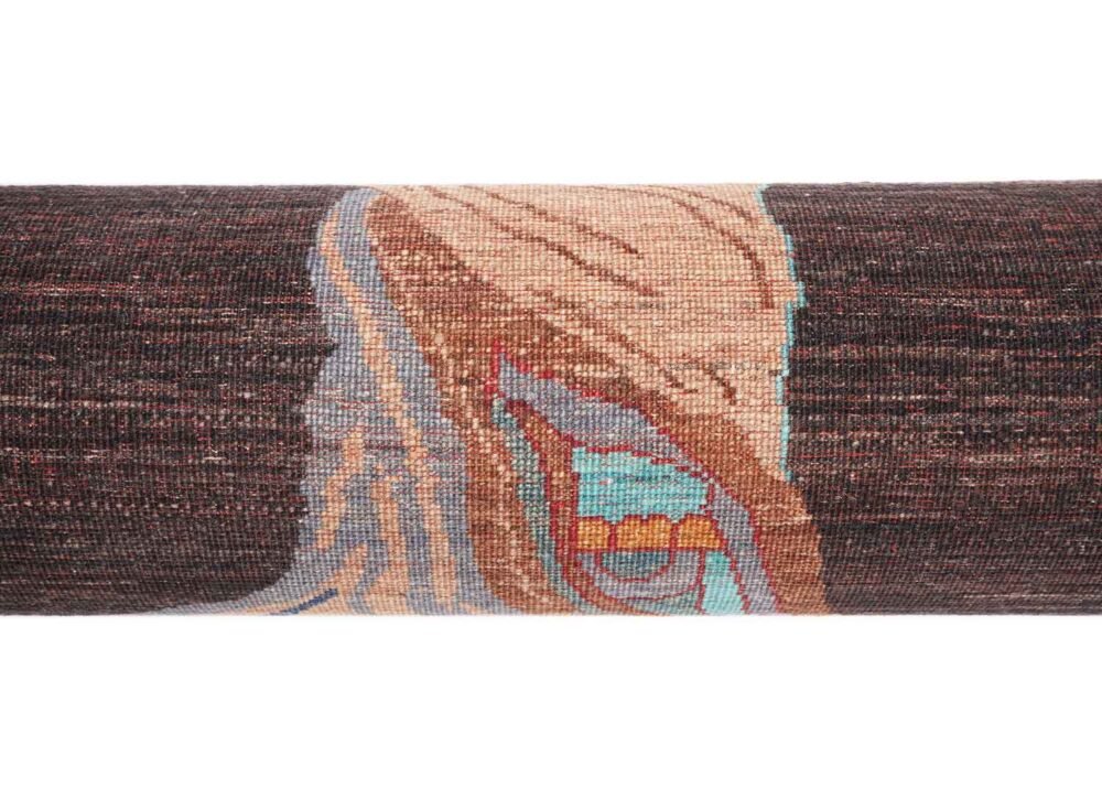 Tree of Life Rug Hand-Knotted Traditional Brown Sultani 6.7x5.1 ft - Rug 1