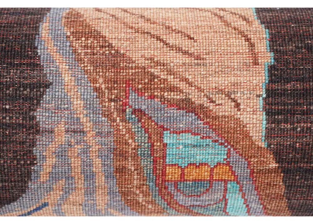 Tree of Life Rug Hand-Knotted Traditional Brown Sultani 6.7x5.1 ft - Rug 1