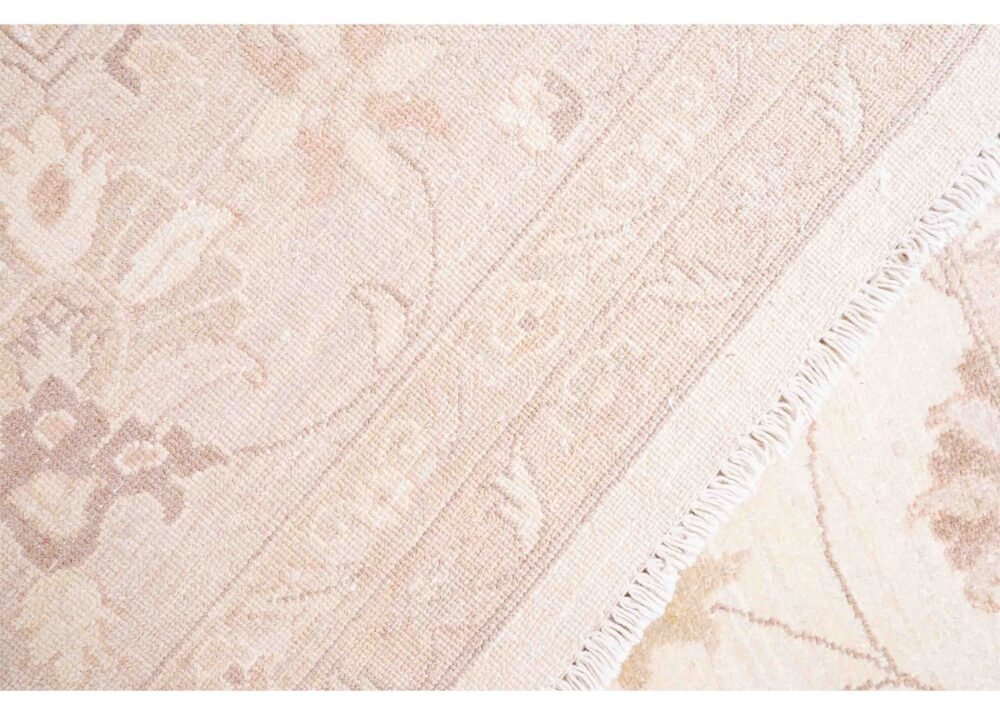 Usak Brown Beige Rug Handknotted Floral Pattern 11.8x8.7 ft