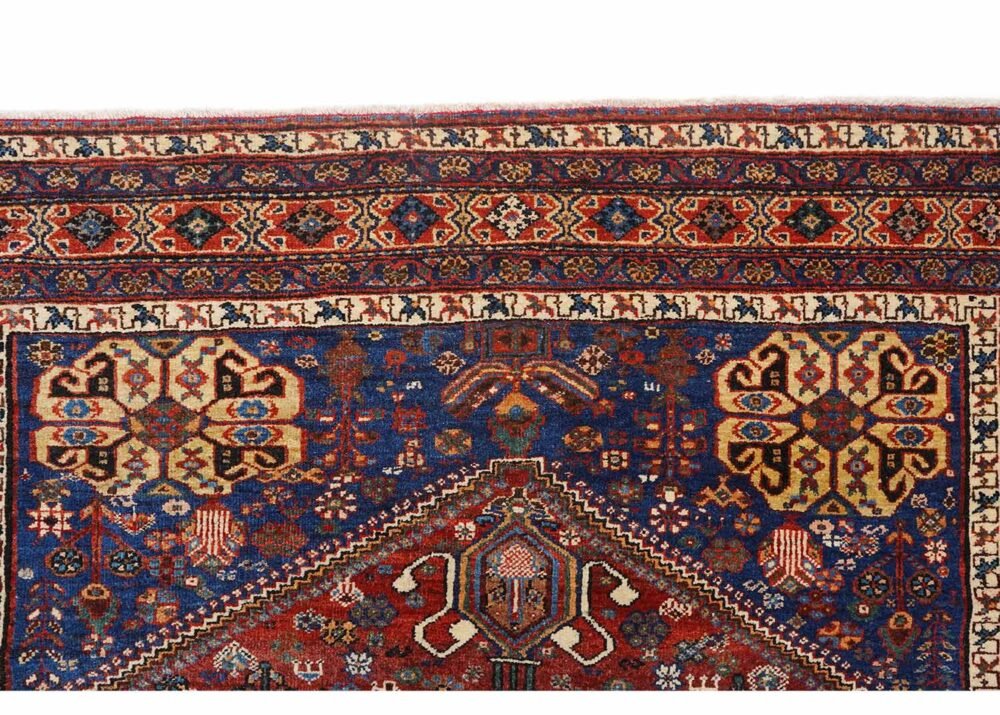 Vintage Shiraz Traditional Area Rugs for Living Room 6x4 ft Wool/Cotton