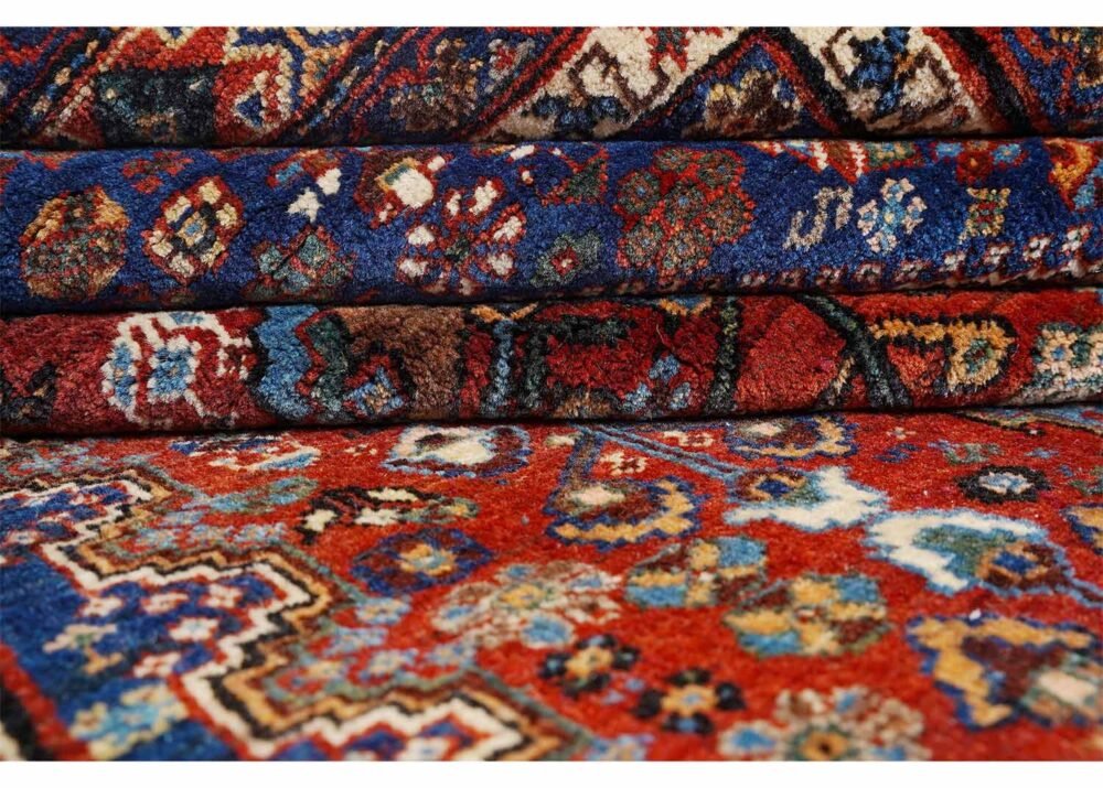 Vintage Shiraz Traditional Area Rugs for Living Room 6x4 ft Wool/Cotton