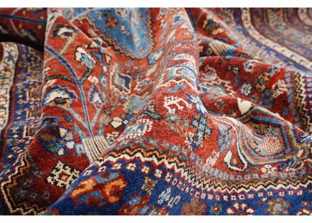 Vintage Shiraz Traditional Area Rugs for Living Room 6x4 ft Wool/Cotton