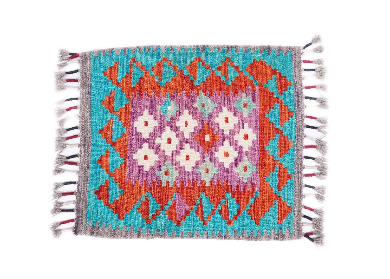 Handmade Kilim Cotton Cushion Cover – Red & Beige Geometric Design (45 Or 60 Cm)