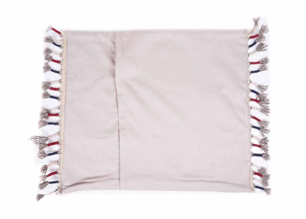 Handwoven Pillow Cushion: Colorful Wool Kilim 1.4x1.7 ft