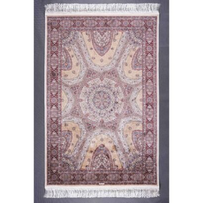 Machine Made Oriental Rug Medallion 3.9x5.9 ft Bamboo Silk - Rugs 1