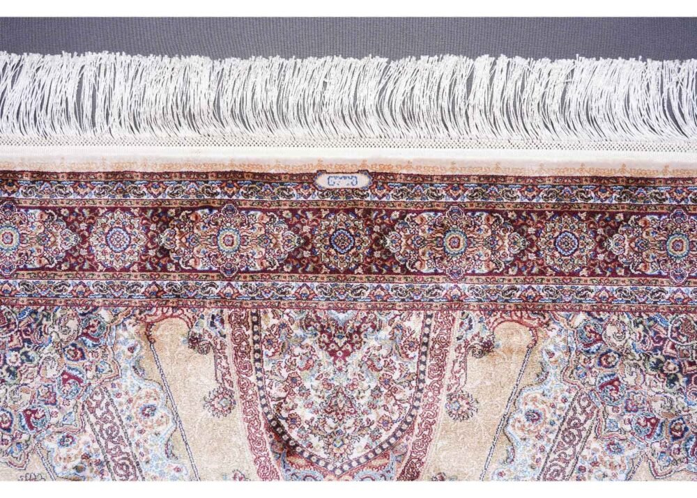 Machine Made Oriental Rug Medallion 3.9x5.9 ft Bamboo Silk - Rugs 1
