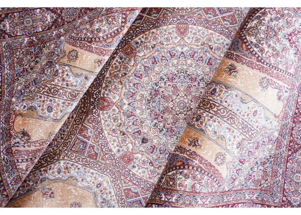 Machine Made Oriental Rug Medallion 3.9x5.9 ft Bamboo Silk - Rugs 1