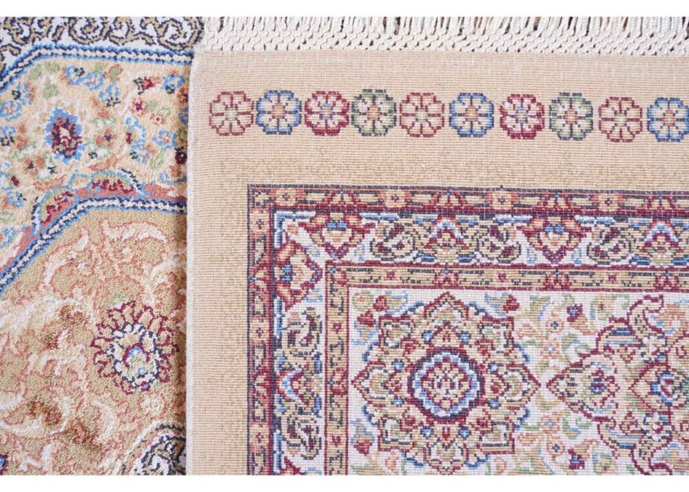 Machine Made Silk Rug 3.9x5.9 ft Oriental Medallion - Rugs 1