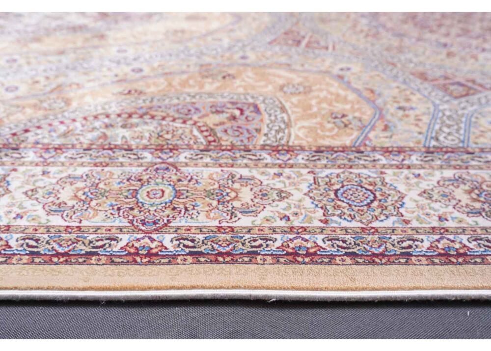 Machine Made Silk Rug 3.9x5.9 ft Oriental Medallion - Rugs 1