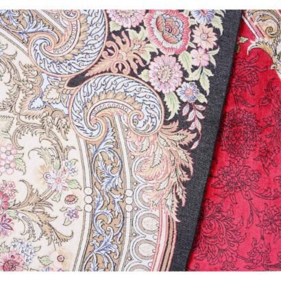Medallion Red Dining Room Rug 6.5x9.8 ft Bamboo Silk - Rugs 1