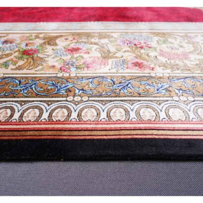 Medallion Red Dining Room Rug 6.5x9.8 ft Bamboo Silk - Rugs 1