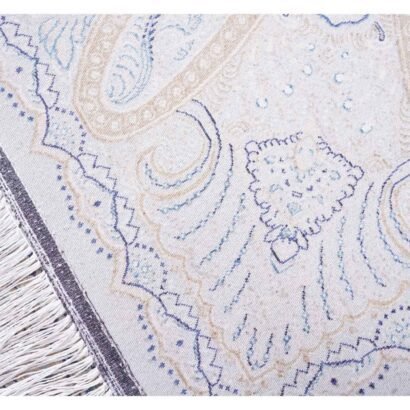 Modern Neutral Rug 11x7.8 ft Large Medallion Bamboo Silk - Rugs 1