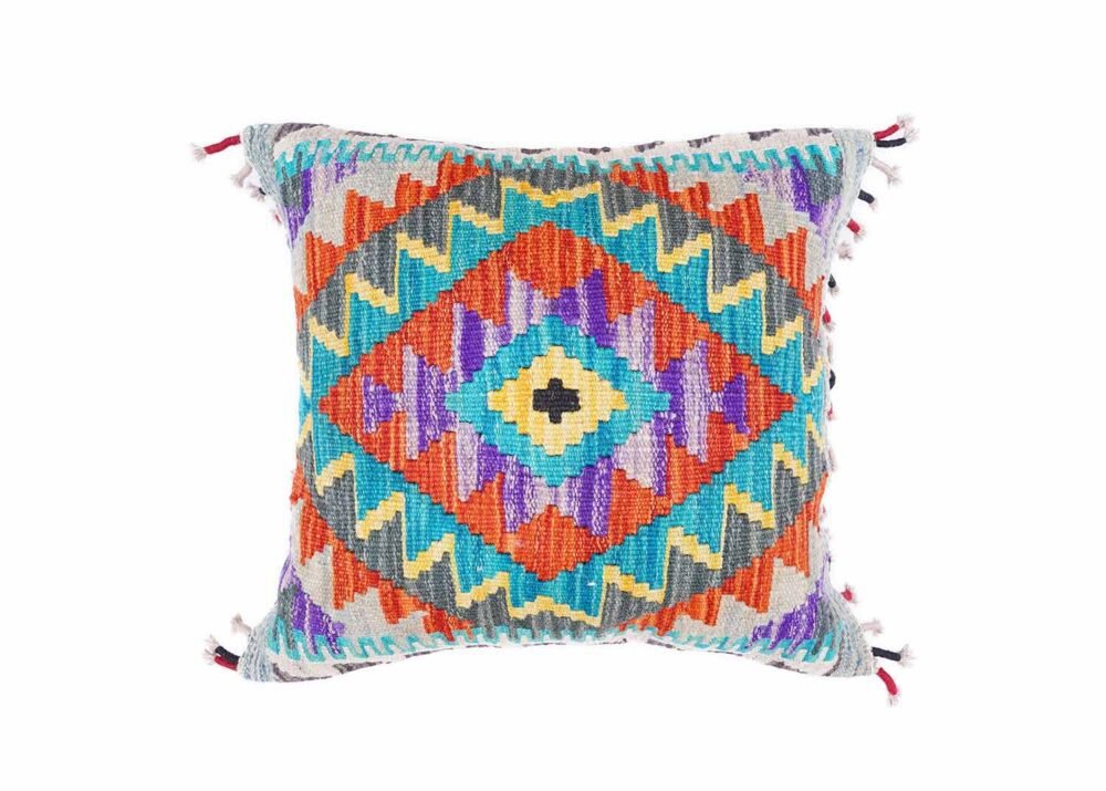 Multi Colored Outdoor Pillows 1.48x1.64 ft Kilim Cushion