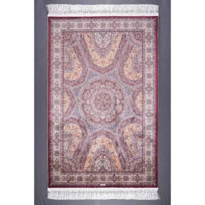 Oriental Silk Rug 5.9x3.9 ft Medallion Bamboo - Rugs 1