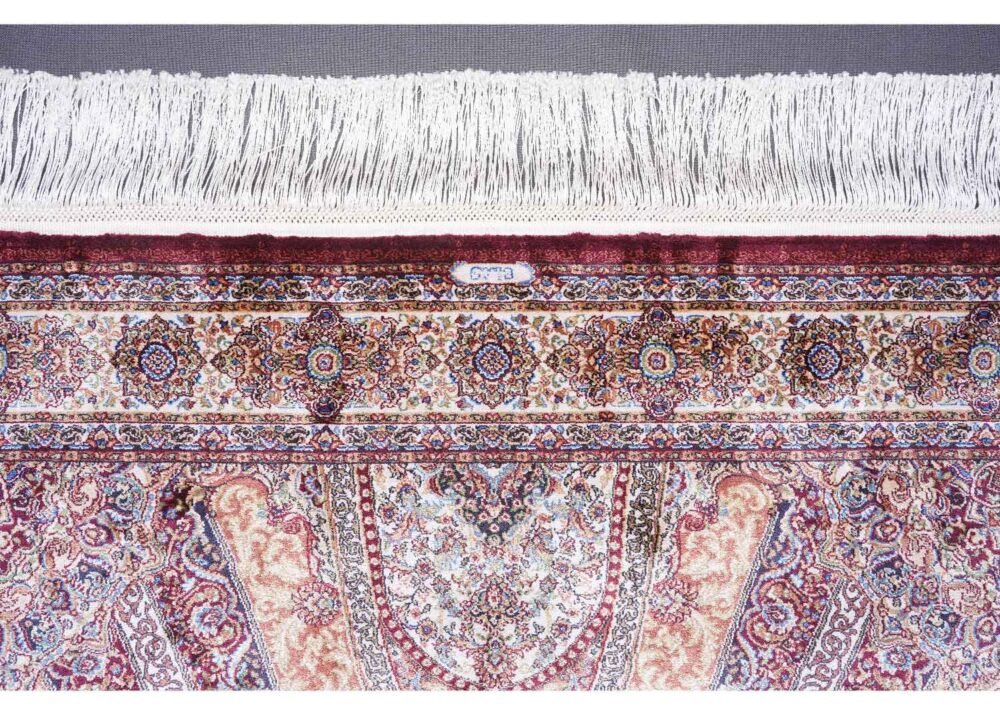 Oriental Silk Rug 5.9x3.9 ft Medallion Bamboo - Rugs 1
