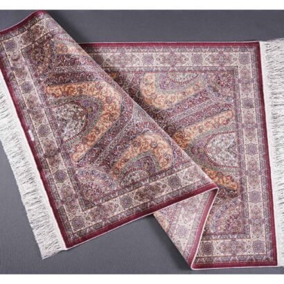 Oriental Silk Rug 5.9x3.9 ft Medallion Bamboo - Rugs 1