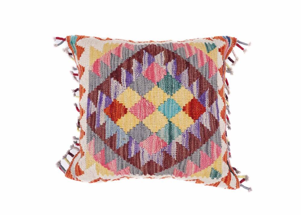 Pack of 4 Authentic Kilim Cushions and Pillows - Handwoven