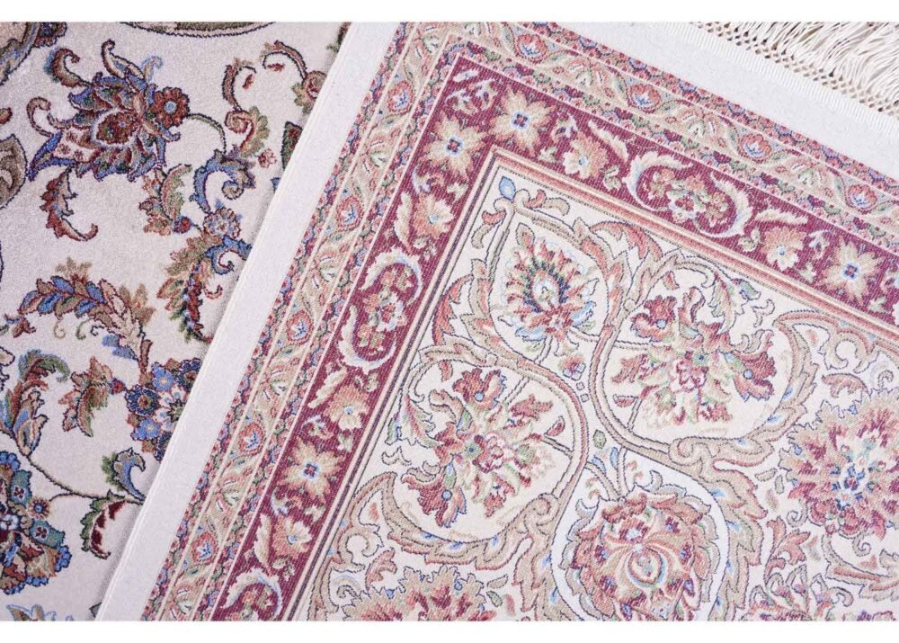 Oriental Red Silk Rug 8.2x11.1 ft Medallion Bamboo Silk - Rugs 1