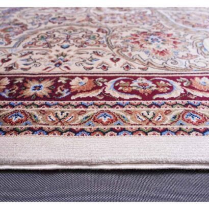 Oriental Red Silk Rug 8.2x11.1 ft Medallion Bamboo Silk - Rugs 1