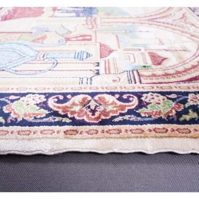 Area Rug Small Bedroom Brown Silk Portrait 1.6x2.2 ft - Rugs 1