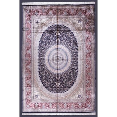 Area Rug for Under Dining Room Table 11x8 ft Medallion Bamboo Silk - Rugs 1