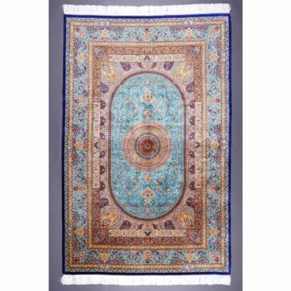 Area Rugs for Dining Room Silk Medallion 4.9x7.3 ft - Rugs 1