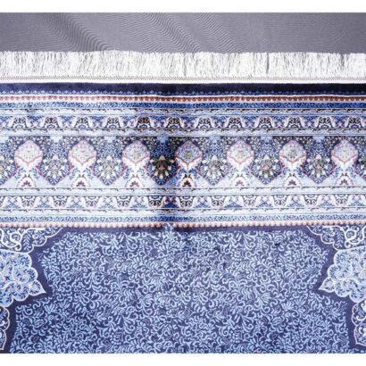 Bamboo Silk Blue Rugs for Bedroom 7.8x11.1 ft Medallion - Rugs 1