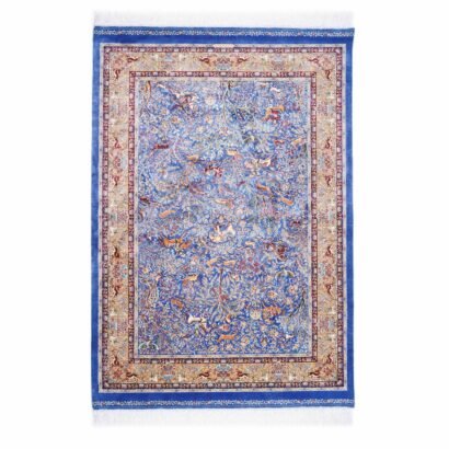 Blue And Orange Rugs Animal Print 5x3 ft - Rugs 1