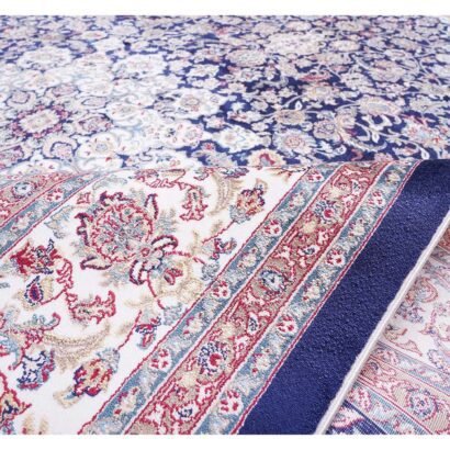 Beige Rug for Living Room 5.2x7.5 ft Silk Medallion - Rugs 1