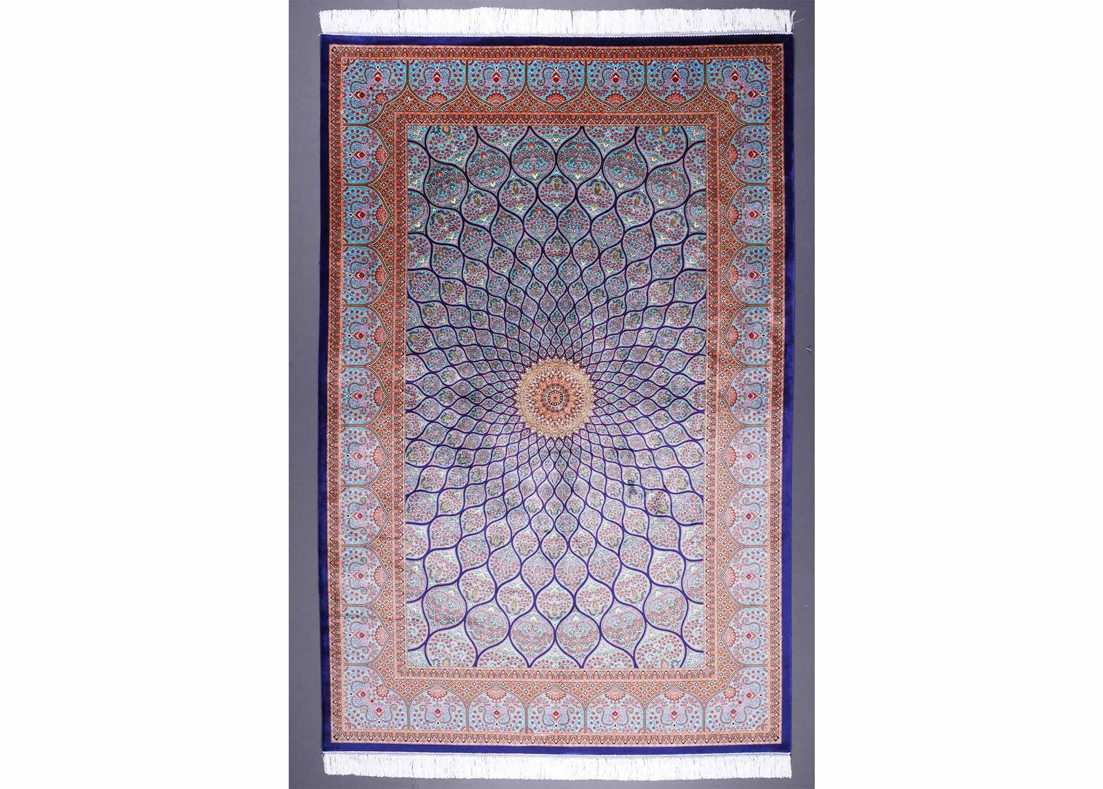 Best Rugs for Bedroom Blue Silk Medallion 4.9x7.3 ft Best Rugs for Bedroom Blue Silk Medallion 4.9x7.3 ft - Rugs 1