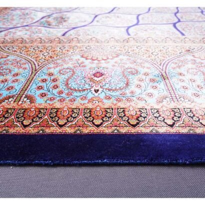 Best Rugs for Bedroom Blue Silk Medallion 4.9x7.3 ft - Rugs 1