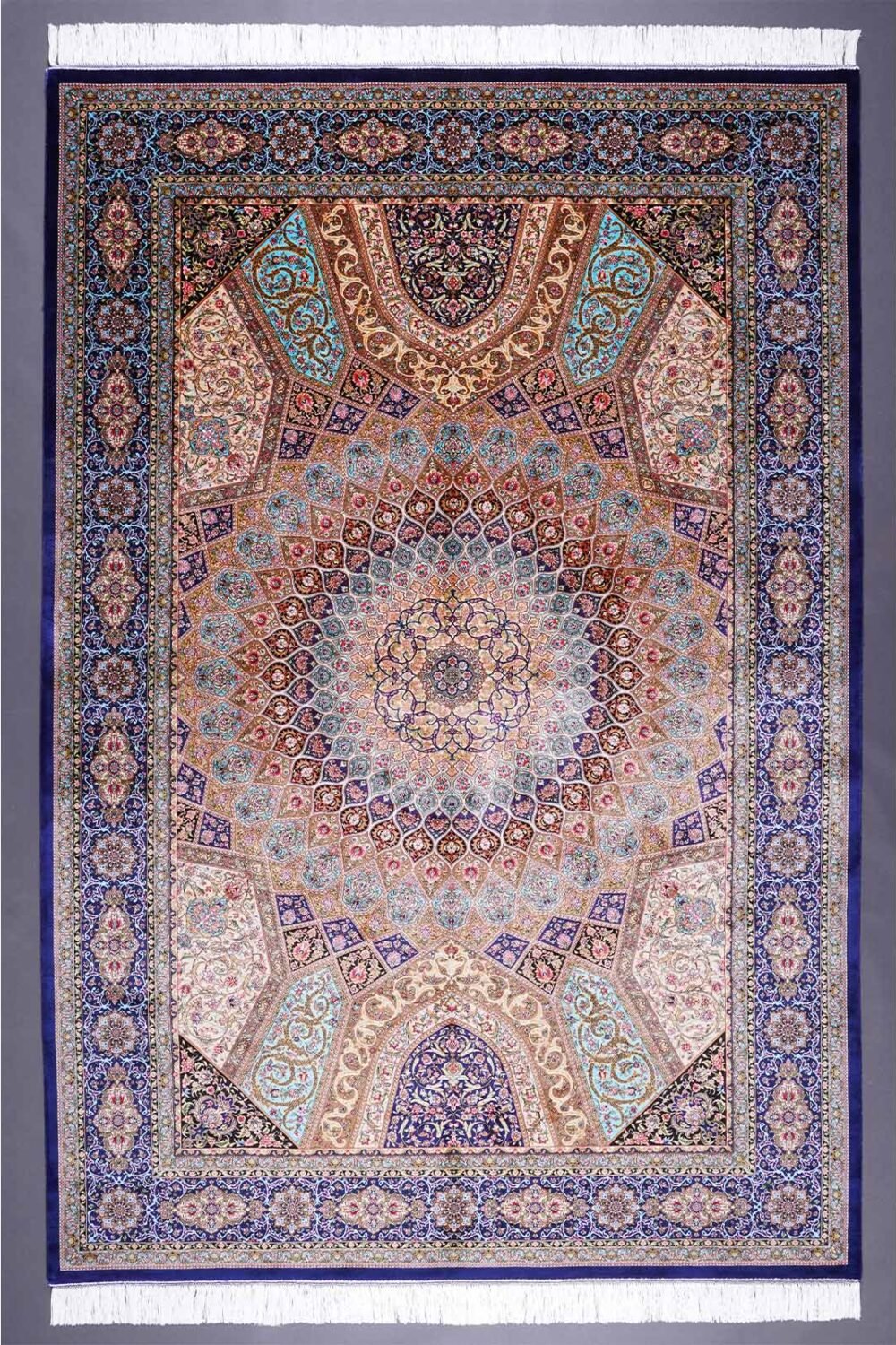 Best Rugs for Dining Room Silk Medallion 4.9x7.3 ft Oriental - Rugs 1