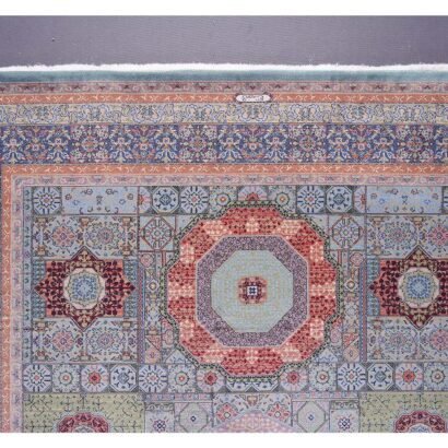 Blue and Green Area Rug 3.9x5.9 ft Modern Memluk - Rugs 1