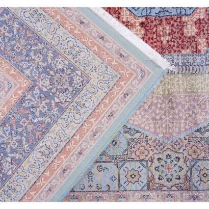 Blue and Green Area Rug 3.9x5.9 ft Modern Memluk - Rugs 1
