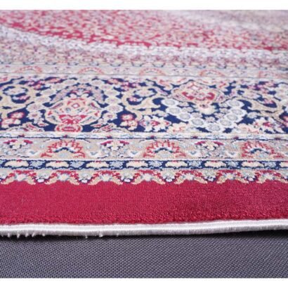 Brown Red Area Rug Bamboo-Silk 3.9x5.9 ft Medallion - Rugs 1