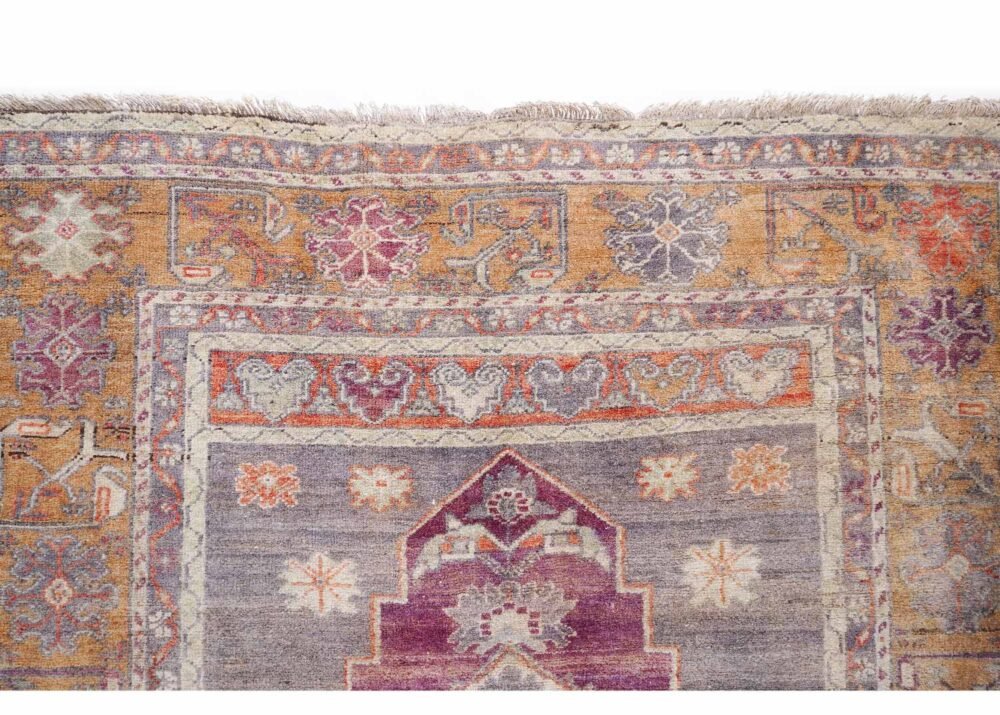 Brown Vintage Area Rug Traditional Sultani Hand-Knotted 7.9x5.7 ft