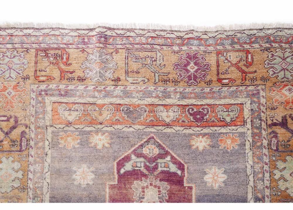 Brown Vintage Area Rug Traditional Sultani Hand-Knotted 7.9x5.7 ft