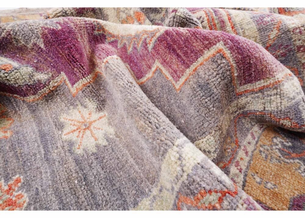 Brown Vintage Area Rug Traditional Sultani Hand-Knotted 7.9x5.7 ft