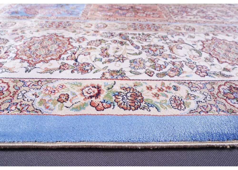 Brown and Beige Area Rug 5.9x3.9 ft Silk Medallion - Rugs 1