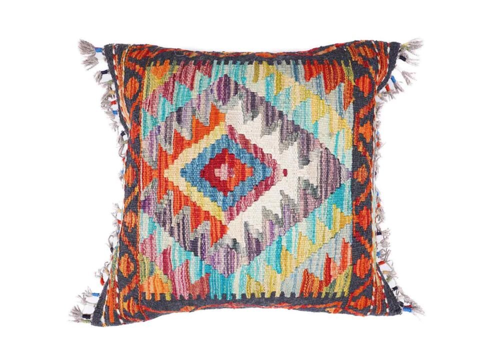Ethnic Bohemian Set of 5 Pillows Handwoven Cushion Geometric Kilim