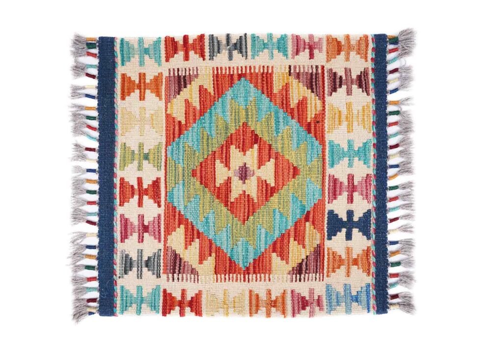 Ethnic Bohemian Set of 5 Pillows Handwoven Cushion Geometric Kilim