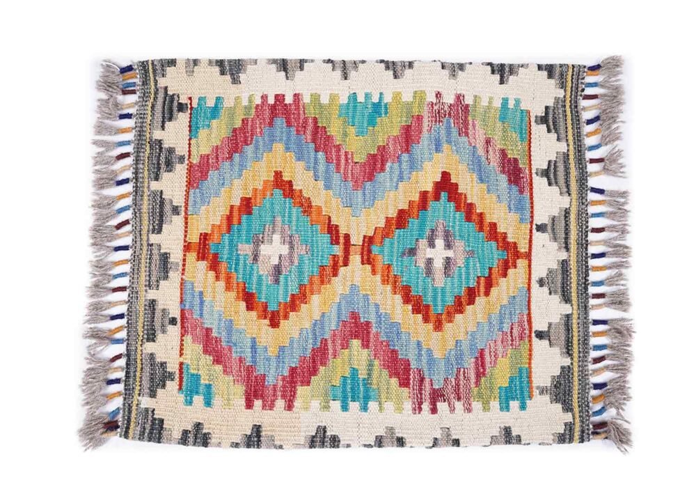 Ethnic Bohemian Set of 5 Pillows Handwoven Cushion Geometric Kilim