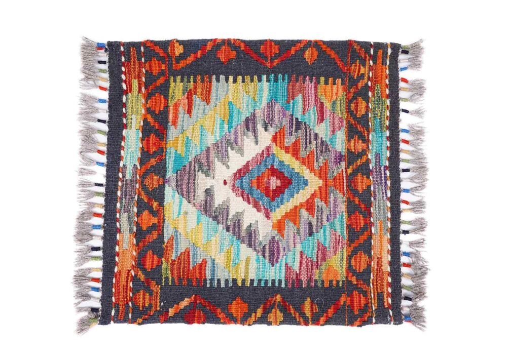 Ethnic Bohemian Set of 5 Pillows Handwoven Cushion Geometric Kilim