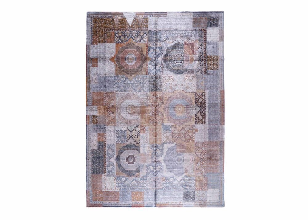 Extra Large Brown Rug 7.8x11.1 ft Modern Memluk - Rugs 1