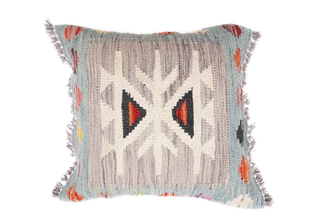 Floor Sitting Cushion Pillows Set of 3 Geometric Pattern Handwoven Kilim