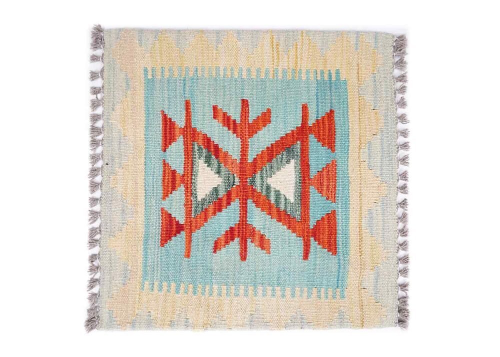 Floor Sitting Cushion Pillows Set of 3 Geometric Pattern Handwoven Kilim