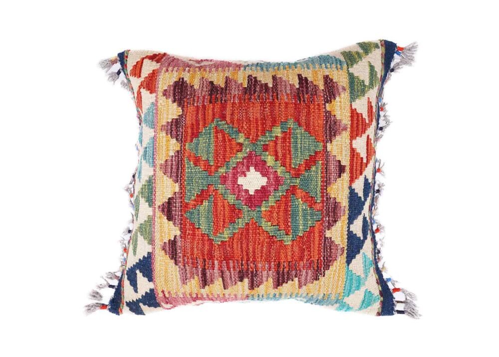 Garden Floor Cushions 5Pcs Set - Authentic Handwoven Kilim Pillow