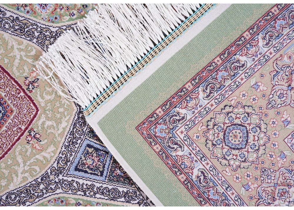 Hagia Sophia Design Brown Green Area Rug 2.6x3.9 ft Silk - Rugs 1