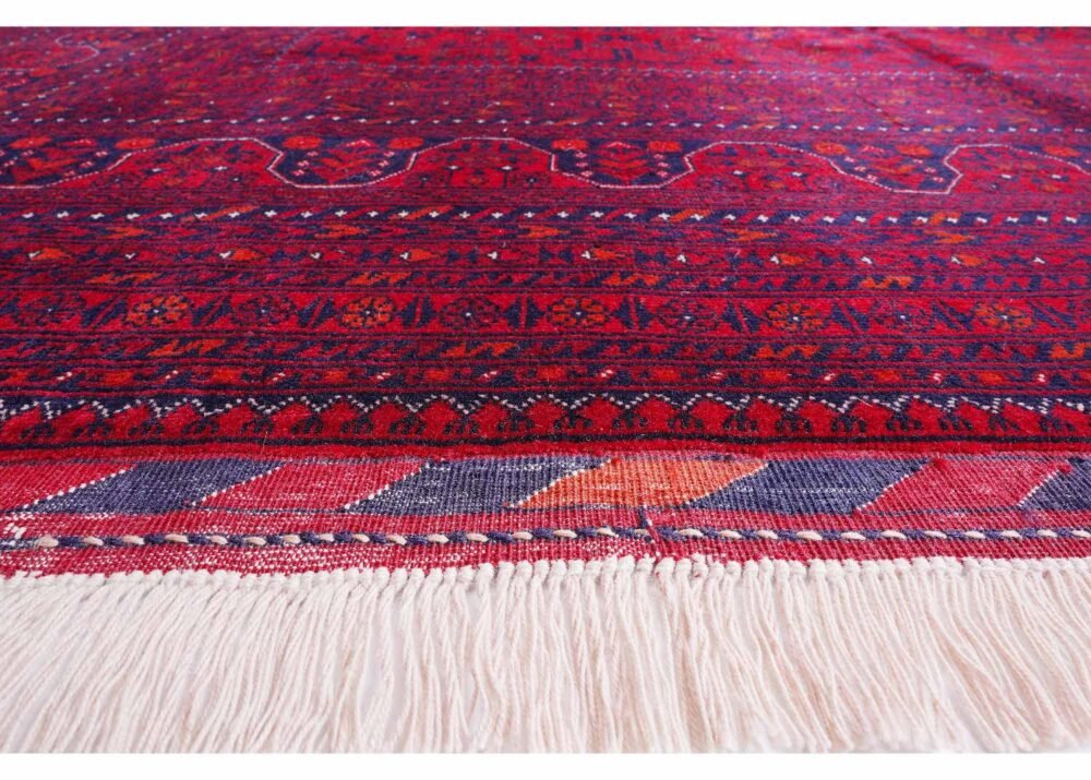 Hand-Knotted Traditional Usak Brown Stripe Outdoor Rug 9.6x6.8 ft