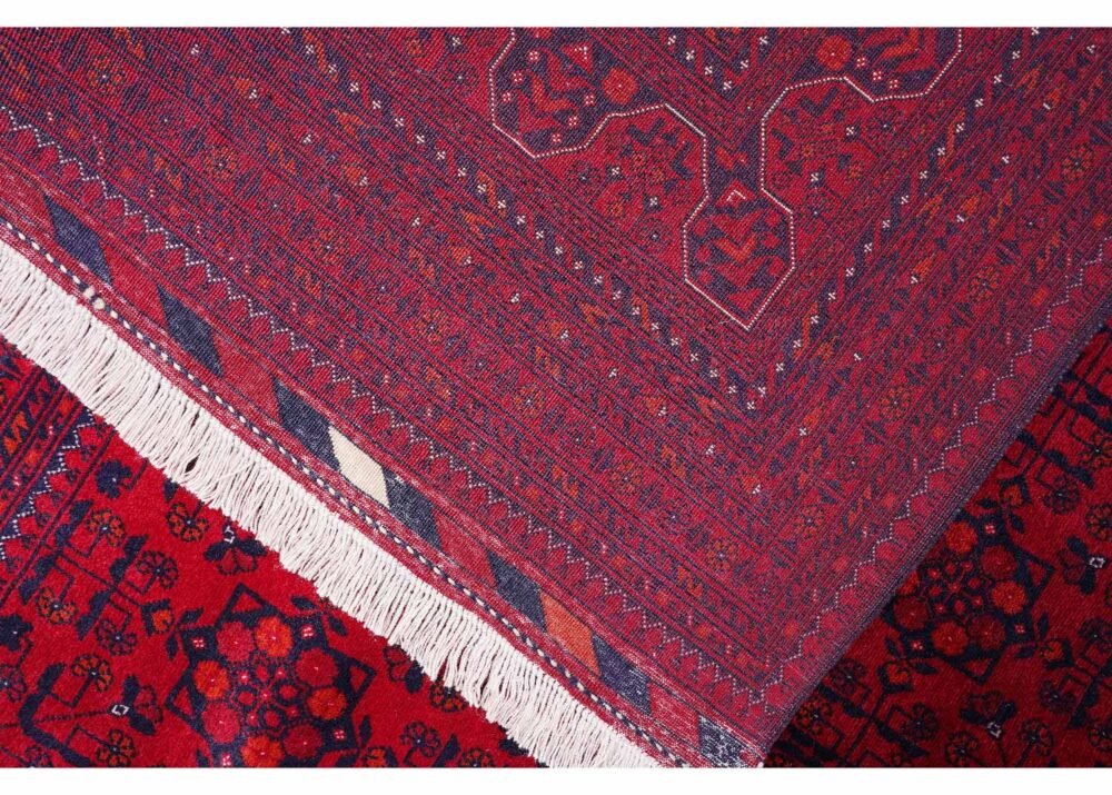 Hand-Knotted Traditional Usak Brown Stripe Outdoor Rug 9.6x6.8 ft
